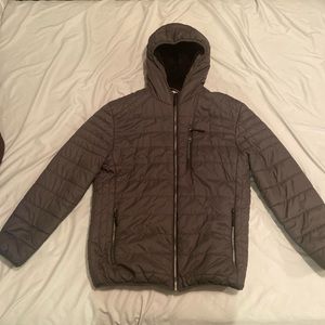 Gray champion fur jacket